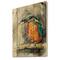 Designart - Common Kingfisher Eating A Small Fish - Traditional Print on Natural Pine Wood